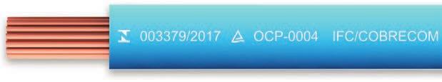 FIO PLASTICOM ANTICHAMA 450/750 V Descrição: Para tensões nominais até 450/750 V, formado por fio de cobre nu, eletrolítico, sólido, Classe 1, têmpera mole, isolado com policloreto de vinila (PVC),