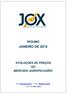 JOX Assessoria Agropecuária RESUMOS DE SETEMBRO DE 2003 n/ RESUMO JANEIRO DE 2018 EVOLUÇÕES DE PREÇOS DO MERCADO AGROPECUÁRIO