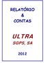 RELATÓRIO & CONTAS ULTRA SGPS, SA