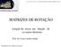 MATRIZES DE ROTAÇÃO. rotação de eixos em função de co-senos diretores. Prof. Dr. Carlos Aurélio Nadal