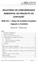RELATÓRIO DE CONFORMIDADE AMBIENTAL DO PROJECTO DE EXECUÇÃO