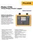 Fluke Three-Phase Power Logger. Dados técnicos