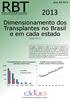 Dimensionamento dos Transplantes no Brasil e em cada estado