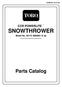 CCR POWERLITE SNOWTHROWER