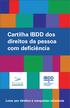 Cartilha IBDD dos direitos da pessoa com deficiência