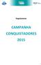 Regulamento CAMPANHA CONQUISTADORES 2015