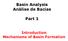 Basin Analysis Análise de Bacias. Part 1. Introduction Mechanisms of Basin Formation