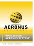 Volume 1 ACRONUS TECNOLOGIA EM SOFTWARE GUIA DE UTILIZAÇÃO DO ACRONUS SYSTEM. Manual do usuário 3.48