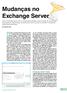 Mudanças no Exchange Server