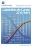 Calendário de Cursos 2013/2014