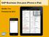 SAP Business One para iphone e ipad. Versão 1.5.x Fevereiro de 2012
