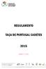 REGULAMENTO TAÇA DE PORTUGAL CADETES. Aprovado a 11 / 11 /2014