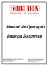 Manual de Operação. Balança Suspensa