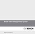 Bosch Video Management System. Manual de Configuração