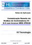 Notas de Aplicação. Comunicação Remota via Modbus de Controladores HI G-II com Inversor WEG CFW-08. HI Tecnologia. Documento de acesso público