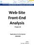 Web-Site Front-End Analysis Project #2