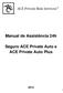 Manual de Assistência 24h. Seguro ACE Private Auto e ACE Private Auto Plus