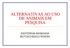 ALTERNATIVAS AO USO DE ANIMAIS EM PESQUISA EKATERINA AKIMOVNA BOTOVCHENCO RIVERA