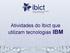 Atividades do Ibict que utilizam tecnologias IBM