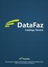 DataFaz. Catálogo Técnico. Monitoramento e Gestão de Data Centers e Ambientes de Missão Crítica DCIM - Data Center Infrastructure Management
