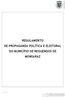 REGULAMENTO DE PROPAGANDA POLÍTICA E ELEITORAL DO MUNICÍPIO DE REGUENGOS DE MONSARAZ