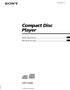 3-862-564-31 (1) Compact Disc Player. Bedienungsanleitung. Manual de instruções CDP-CX260. 1998 by Sony Corporation