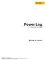Power Log. Manual do Usuário. PC Application Software
