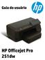 Impressora HP Officejet Pro 251dw. Guia do usuário