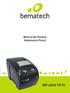 www.bematech.com.br Manual do Usuário da Impressora MP-4000 TH FI Cód. 501.2411.02 - Revisão 1.1 Janeiro de 2010