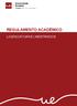 REGULAMENTO ACADÉMICO LICENCIATURAS MESTRADOS