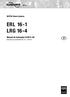 GESTRA. GESTRA Steam Systems ERL 16-1 LRG 16-4. Manual de instruções 818511-00 Electrodos de condutividade ERL 16-1, LRG 16-4