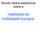 Breves dados estatísticos sobre a. Realidade da. mobilidade humana.
