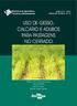USO DE GESSO, CALCÁRIO E ADUBOS PARA PASTAGENS NO CERRADO