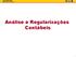 Análise e Regularizações Contábeis
