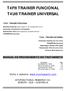 T4F TRAINER FUNCIONAL T4U TRAINER UNIVERSAL