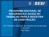 PROGRAMA NACIONAL DE SEGURANÇA E SAÚDE NO TRABALHO PARA A INDÚSTRIA DA CONSTRUÇÃO