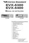 EVX-5300 EVX-5400. Manual de instruções