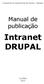 Companhia de Saneamento do Paraná Sanepar. Manual de publicação. Intranet DRUPAL