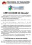 CARTA DE FOZ DO IGUAÇU