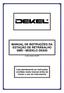 MANUAL DE INSTRUÇÕES DA ESTAÇÃO DE RETRABALHO SMD - MODELO DK850. revisão fevereiro de 2007