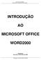 INTRODUÇÃO MICROSOFT OFFICE