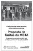 Participe de uma reunião informativa sobre a. Proposta de Tarifas da MBTA