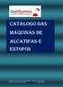CATÁLOGO DAS MÁQUINAS DE Alcatifas e estofos