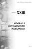 Capítulo XXIII - Minerais e Contaminantes Inorgânicos XXIII CAPÍTULO MINERAIS E CONTAMINANTES INORGÂNICOS IAL - 739
