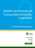 Boletim de Proteção do Consumidor/Investidor CVM/DPDC. Investimentos Irregulares
