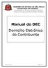 Manual do DEC Domicílio Eletrônico do Contribuinte