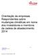 Orientação às empresas Respondentes sobre mudanças climáticas em nome dos investidores e membros da cadeia de abastecimento 2014