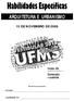 PROVA DE HABILIDADES ESPECÍFICAS - ARQUITETURA E URBANISMO