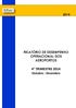 RELATÓRIO DE DESEMPENHO OPERACIONAL DOS AEROPORTOS. 4 TRIMESTRE 2014 Outubro - Dezembro