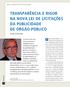 TRANSPARÊNCIA E RIGOR NA NOVA LEI DE LICITAÇÕES DA PUBLICIDADE DE ÓRGÃO PÚBLICO